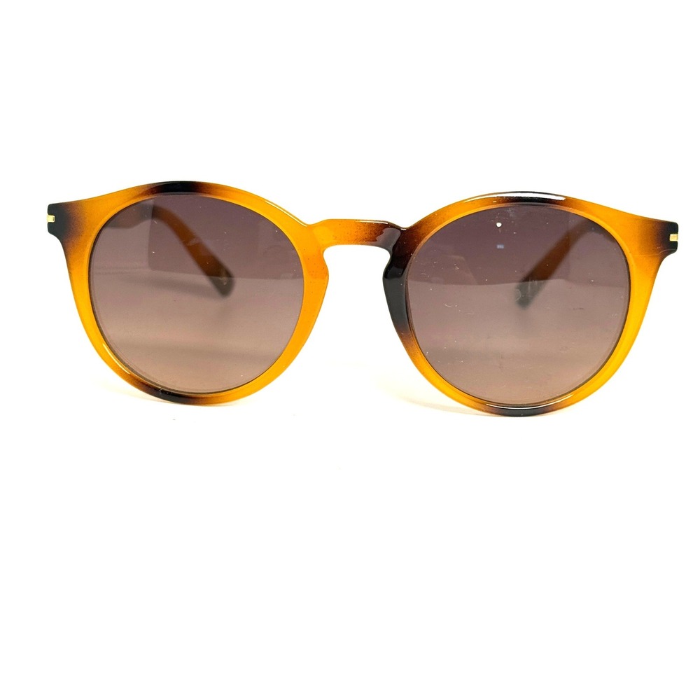 Nineโ West CT1220 51896RNJ200 Tortoise Round Sunglasses Brown Gradient Lenses